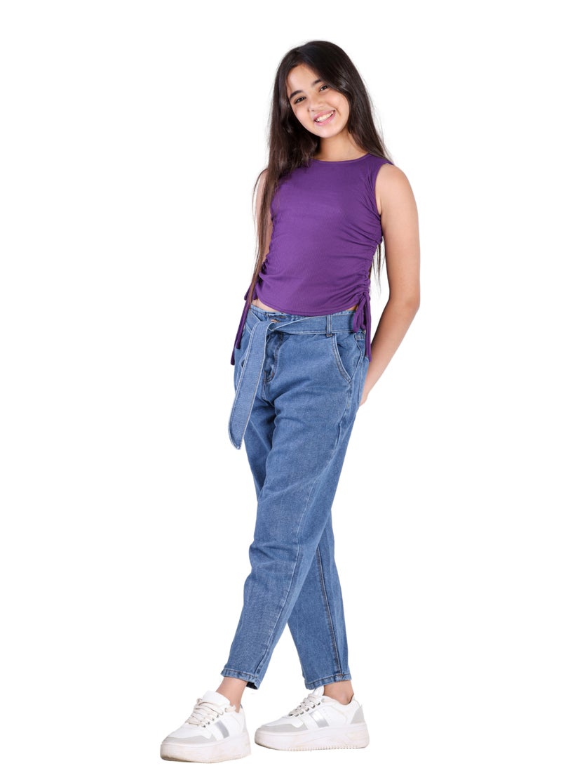 JBS DENIM Girls blue ribbon jeans - Image 3