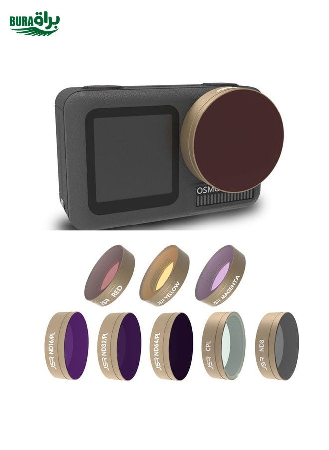 JSR For DJI Osmo Action Motion Camera Filter, Style: LG-Yellow