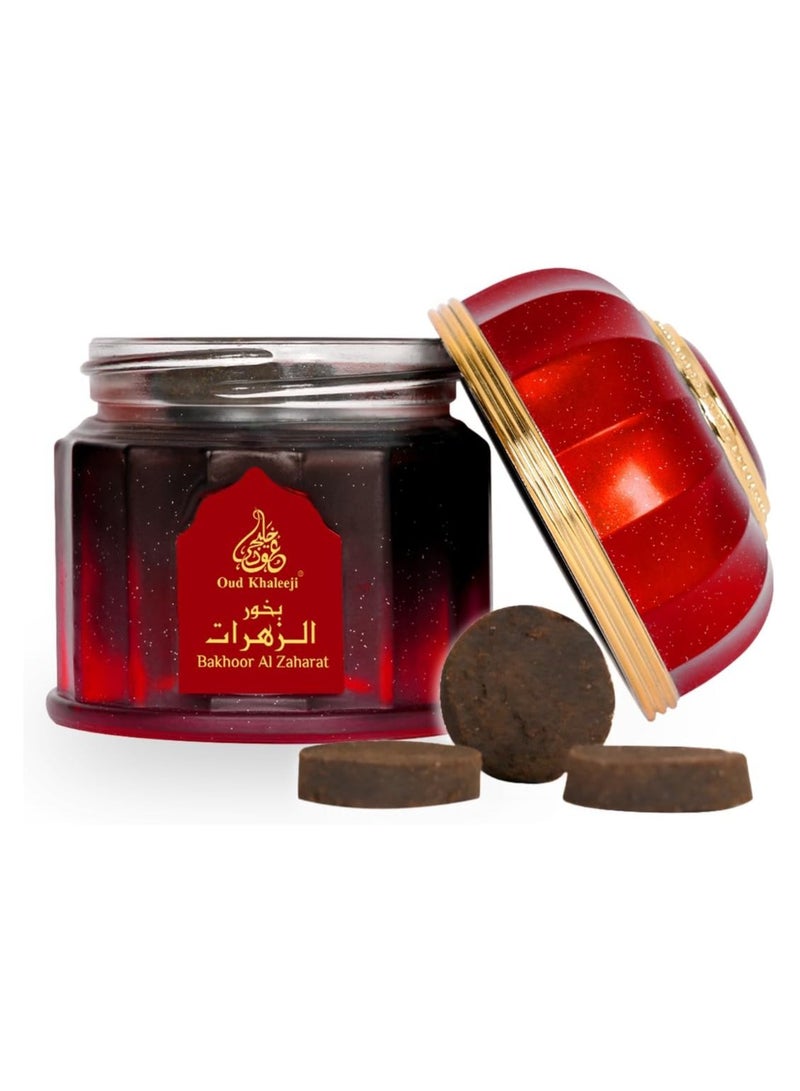 Oud Khaleeji Bukhoor Al Zaharat 250g | Oud Burning Bakhour Incense for Home & Office | Long Lasting Arabic Bukhoor for Relaxation & Fragrance | Traditional Oud Scent - Image 1