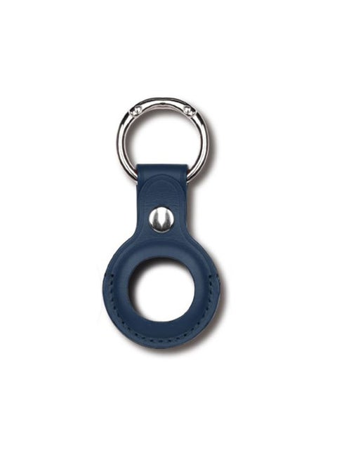 Devia Leather Secure Holder with Key Ring for AirTag – Blue