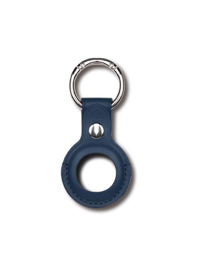 devia - Devia Leather Secure Holder with Key Ring for AirTag – Blue - Image 1