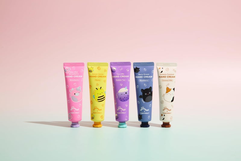 TONYMOLY x Squishmallows Hand Cream | Patty Moo-tiful Strawberry Scented Lotion | Cute & Non-Greasy Moisturizer for Dry Hands | Travel-Size Gift for Back to School, 30ml - Image 3