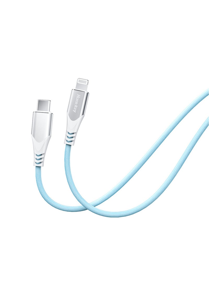 Huntkey L04 - USB C to lightning, MFI approved Cotton Braided Aluminum Shell Fast Charging Cable, iPhone 14 13 12 11 Pro, iPad, iPod Current: 3A, 1.5M - Image 5