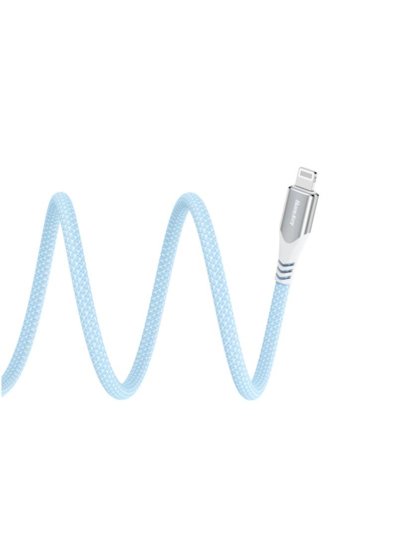 Huntkey L04 - USB C to lightning, MFI approved Cotton Braided Aluminum Shell Fast Charging Cable, iPhone 14 13 12 11 Pro, iPad, iPod Current: 3A, 1.5M - Image 2