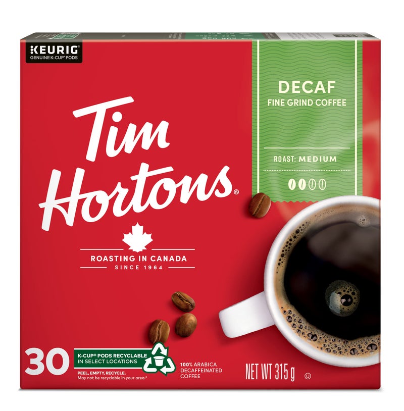 Tim Hortons K-cup Decaf Coffee 30 Count - Image 1