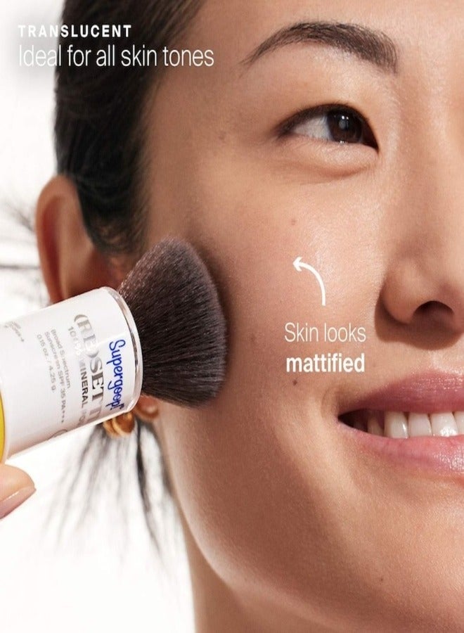 Supergoop! (Re)setting 100% Mineral Sunscreen Powder SPF 30 (4.25g) – Mattifying, Translucent Loose Powder for On-the-Go Broad-Spectrum UV Protection and Shine Control - Image 4