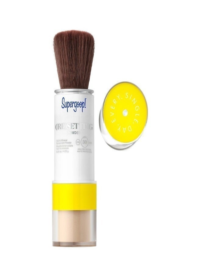 Supergoop! (Re)setting 100% Mineral Sunscreen Powder SPF 30 (4.25g) – Mattifying, Translucent Loose Powder for On-the-Go Broad-Spectrum UV Protection and Shine Control - Image 1