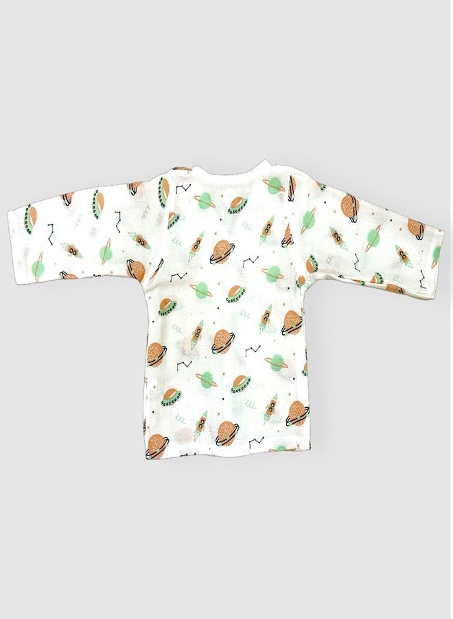 TEETAR Muslin Cotton Night Suit for Babies – Soft Full Sleeve Sleepwear Set for Baby Boy & Girl, Muslin Pyjamas & Top, Lightweight Baby Cotton Clothes, Cosmic Cuddle, 6-9 Months - Image 3