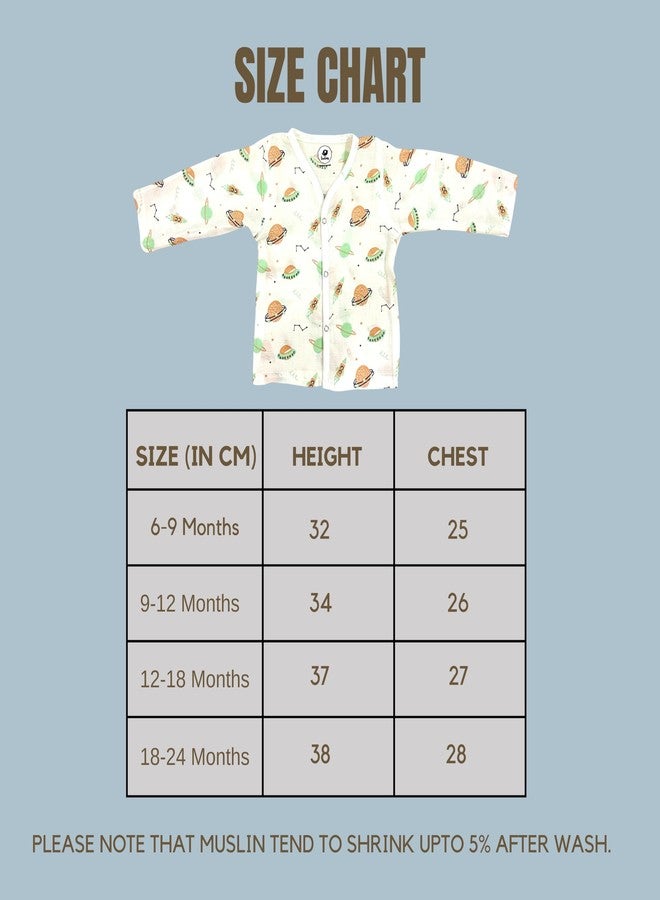 TEETAR Muslin Cotton Night Suit for Babies – Soft Full Sleeve Sleepwear Set for Baby Boy & Girl, Muslin Pyjamas & Top, Lightweight Baby Cotton Clothes, Cosmic Cuddle, 6-9 Months - Image 5