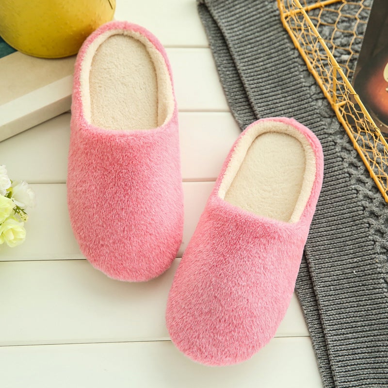 Silent Nonslip Cotton Home Shoes Pink