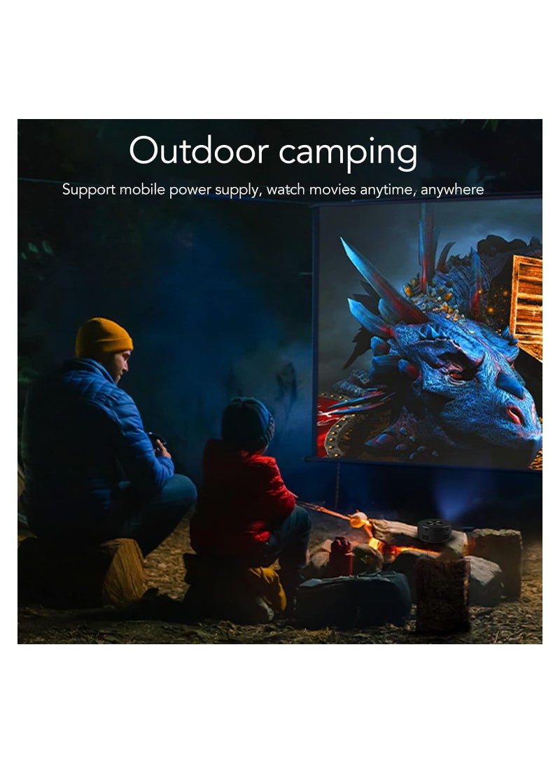 SYOSI Mini Video Projector, Portable LED Projector, with Phone Same Screen for Smartphone Tablets, Home Theater Movie Projector for Kids Child Gift, Support Mobile Power, Home Outdoor Video Projector - Image 4