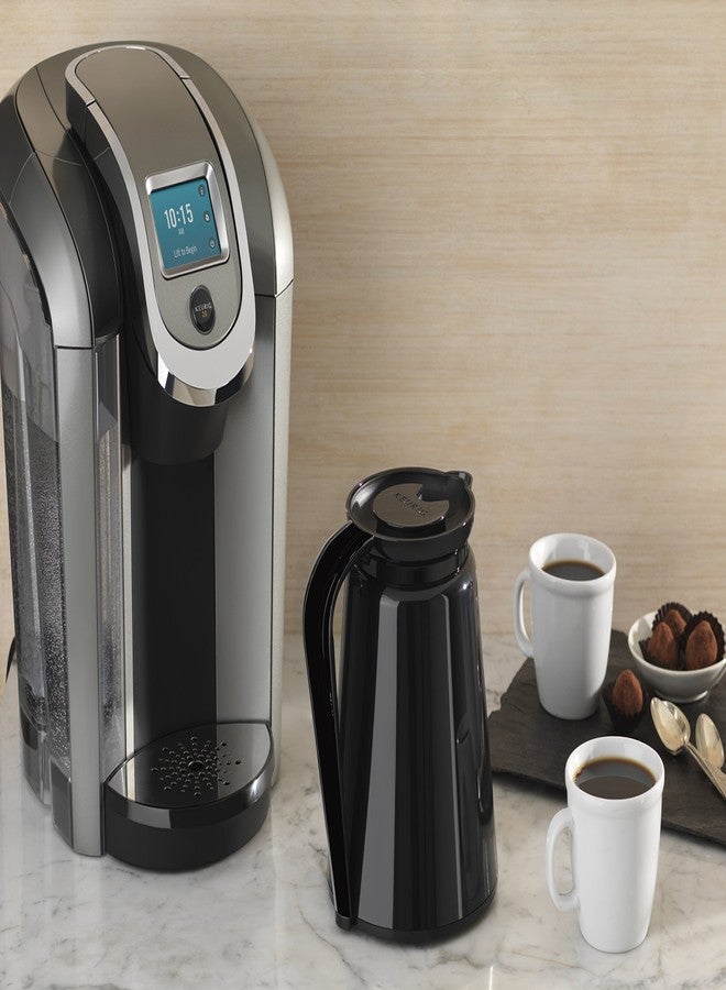 Keurig 2.0 Plastic Carafe 32oz Double-Walled with Easy-Pour Handle, Holds and Dispenses Up to 4 Cups of Hot Coffee, Compatible With Keurig 2.0 K-Cup Pod Coffee Makers, Black - Image 2