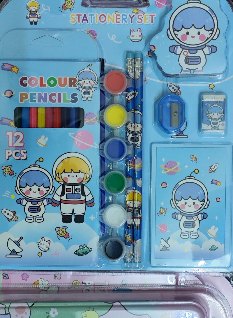 Generic Cartoon stationery set pencil eraser  , pen planer, bag for student gifts  - Image 1
