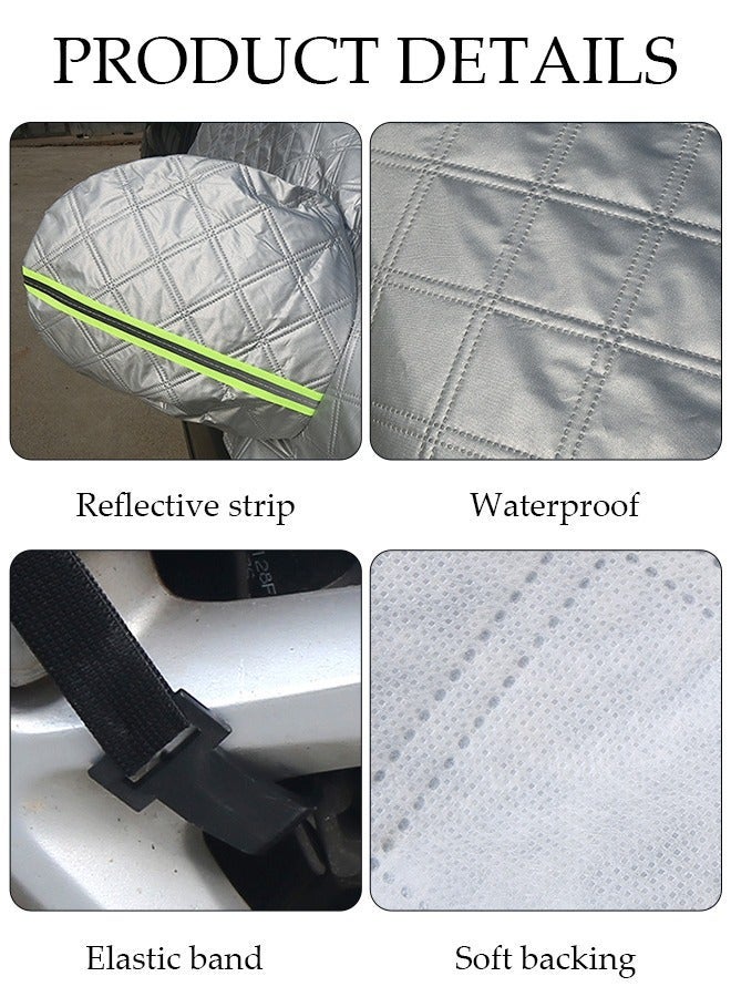 DUNISO Car Windshield Snow Cover for Ice and Snow for Any Weather Winter Summer Thick Outside Frost Guard Windshield Sunshade Snow Cover with Side Mirror Cover UV Block Accessories - Image 3