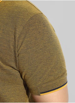 Instafab Plus Men's Solid Olive Green Regular Fit Casual T-Shirt  - Image 5