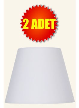 Moda35. White Conical Lampshade Head 2 Pieces Fabric Diameter 35 cm A871 
