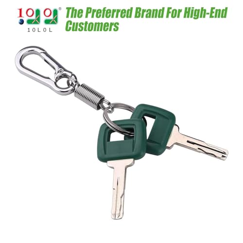 10L0L Laser Cut Ignition Key for Volvo Articulated Hauler Heavy Equipment Models A20C A25C A25D A30C A35C A40 DA25D DA30D A35D A40D, 2 Keys with Keychain, 17225331 11039228 - Image 2