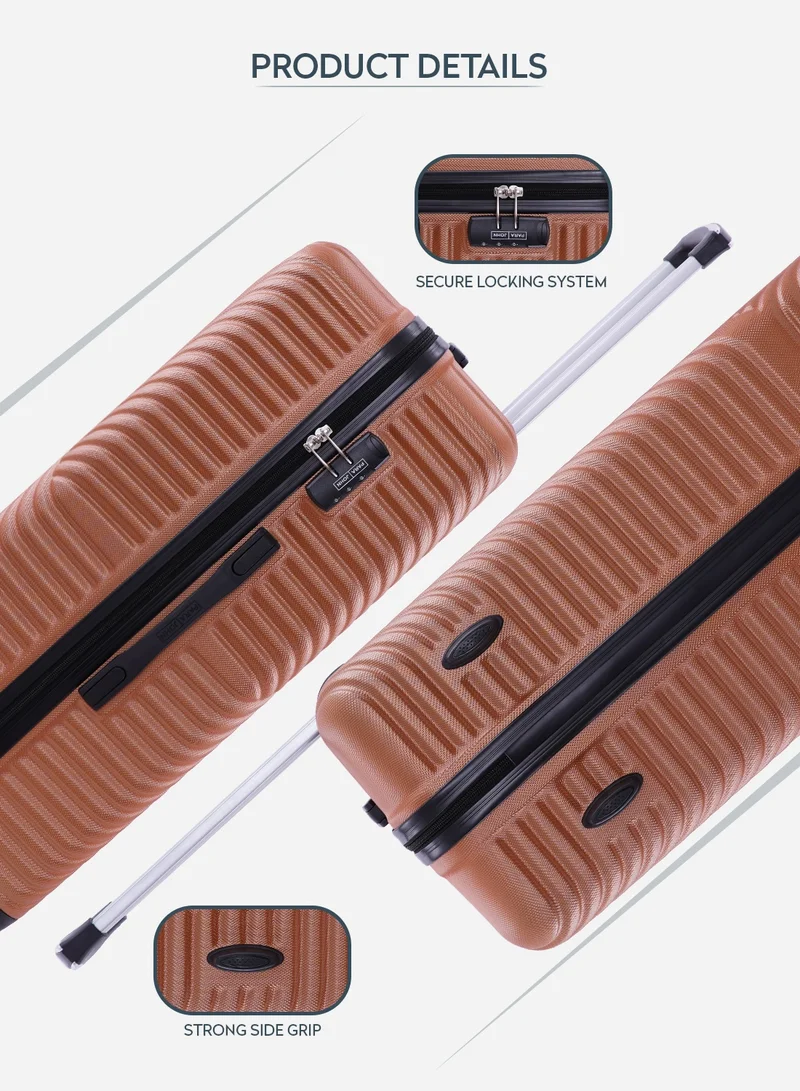 PARAJOHN Medium 24-Inch ABS  Lightweight Hardshell Luggage Trolley | carrying 24kg 4-Wheel Spinner Suitcase Orange