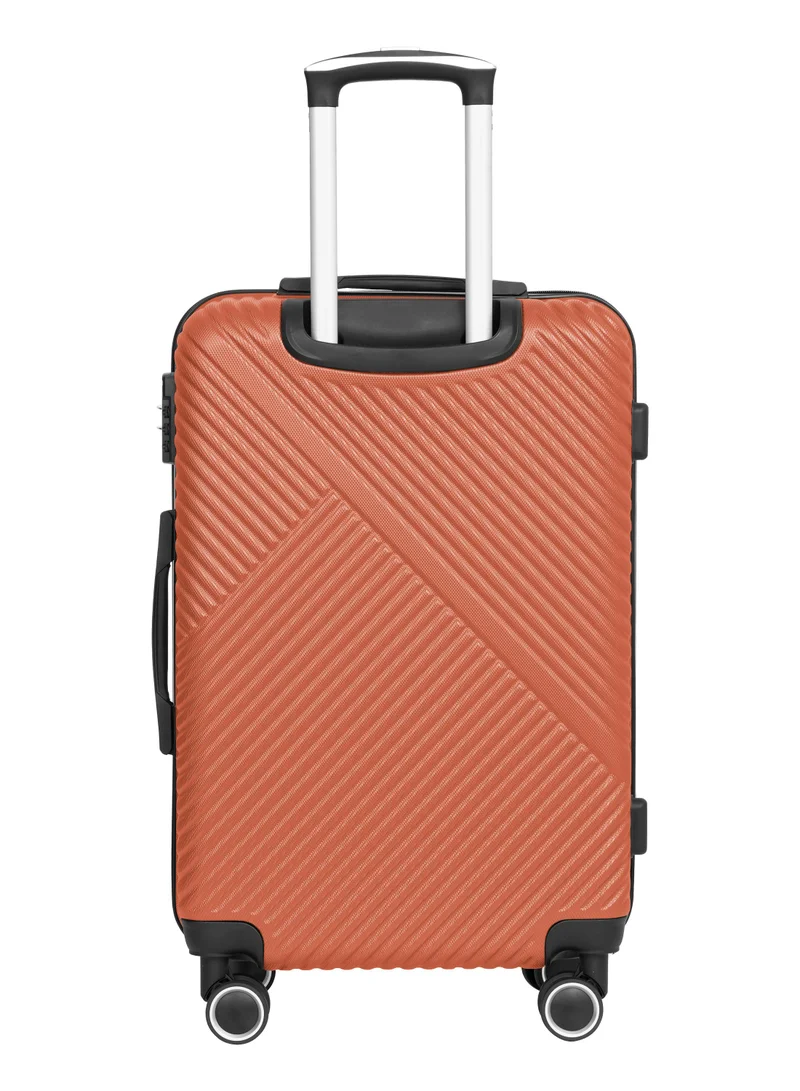 PARAJOHN Medium 24-Inch ABS  Lightweight Hardshell Luggage Trolley | carrying 24kg 4-Wheel Spinner Suitcase Orange