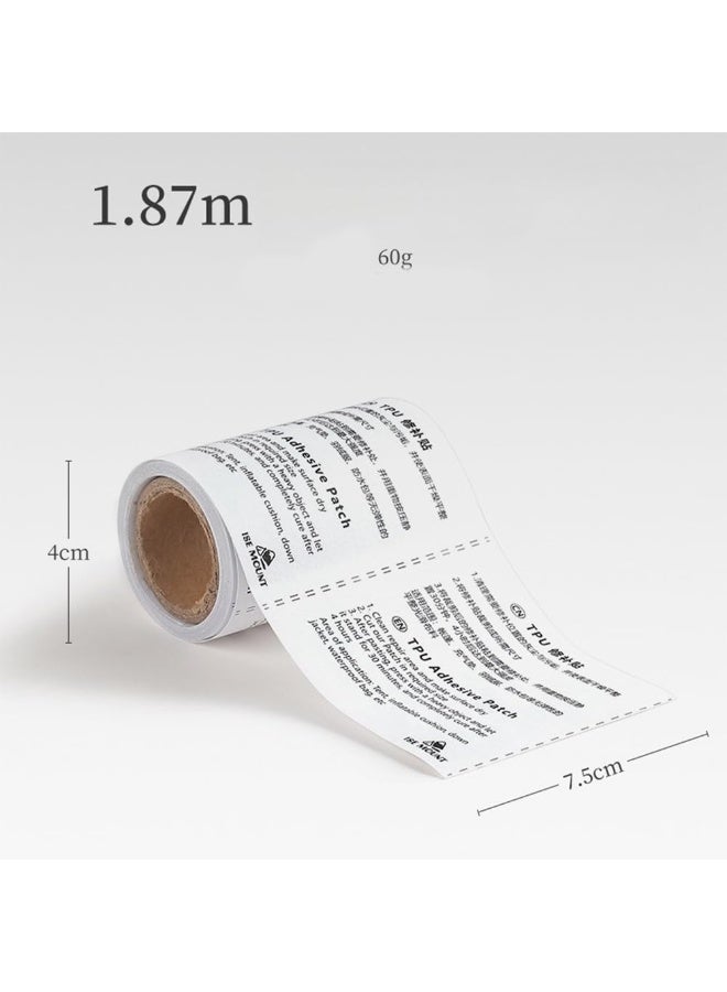 FDTY 1pcs Tent Repair Tape Kit Waterproof Clear Camping Gear Air Mattress Repair Tape Patch Kit For, Waterproof Adhesive Patch Kit for Tent, Canopy, Air Mattress (187cm) - Image 2