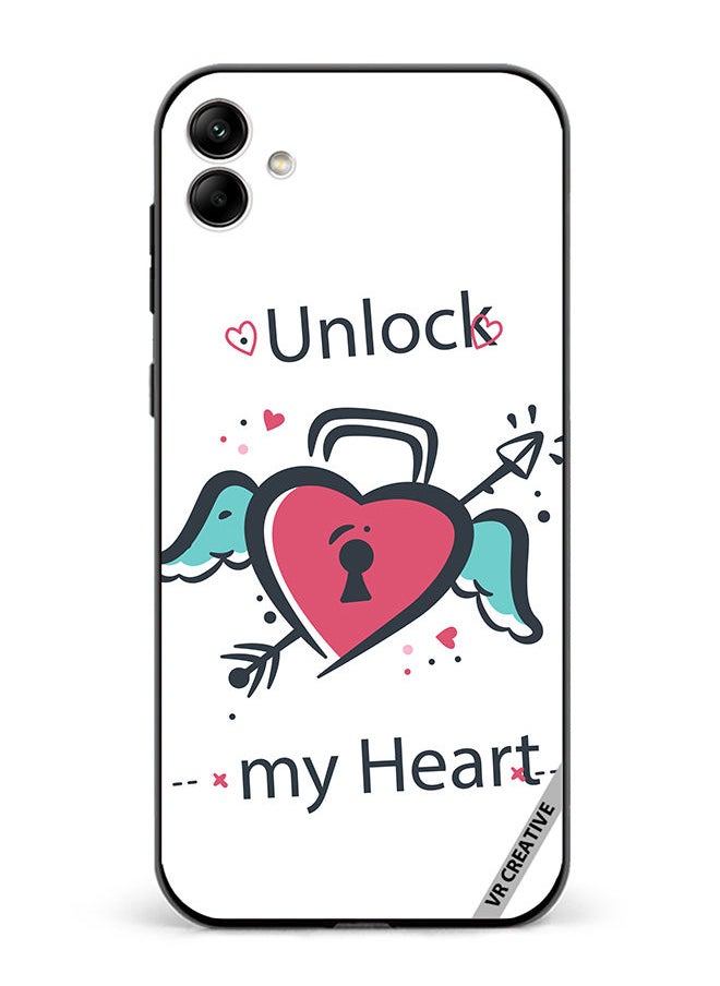 VR CREATIVE Protective Case Cover For Samsung Galaxy A04 Unlock My Heart Design Multicolour  - Image 1