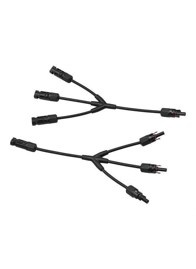 Generic - Y Branch Solar Connectors Parallel Cable Adapter 3-Way Solar Cable Connector Self-locking IP67 Waterproof PV Panel - Image 1