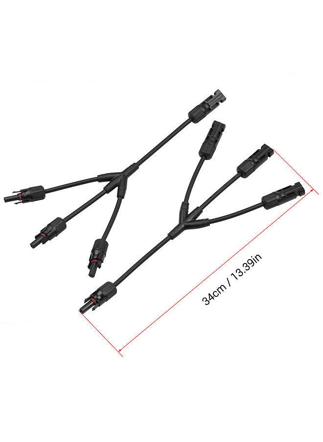 Generic - Y Branch Solar Connectors Parallel Cable Adapter 3-Way Solar Cable Connector Self-locking IP67 Waterproof PV Panel - Image 1