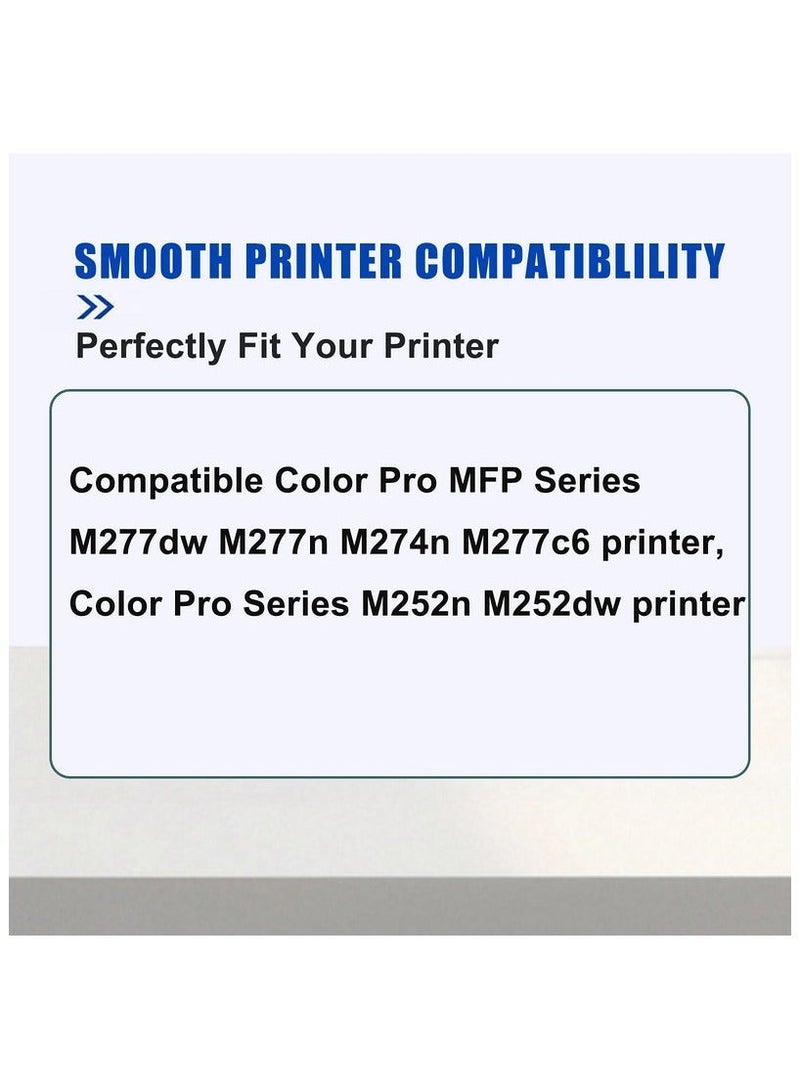 201A CF400A CF401A CF402A CF403A Toner Set Compatible with HP Color Laserjet Pro MFP M274n M277n M277dw M252n M252dw Black Cyan Yellow Magenta - Image 2