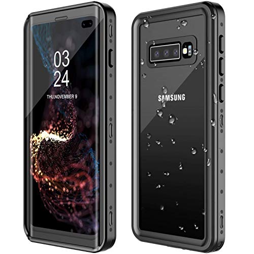 GOLDJU for Samsung Galaxy S10 Plus Waterproof CaseS10 Plus Built in Screen Protector 360 Full Body Protective Shockproof Dirtproof Sandproof IP68 Underwater 64 Black - Image 1