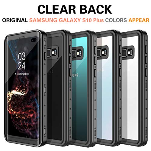 GOLDJU for Samsung Galaxy S10 Plus Waterproof CaseS10 Plus Built in Screen Protector 360 Full Body Protective Shockproof Dirtproof Sandproof IP68 Underwater 64 Black - Image 3