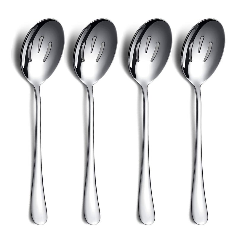 Kyraton 4Piece Serving Set Slotted Stainless Steel Spoons Pack of 4 - Image 2