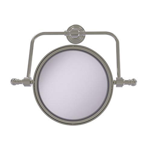 Allied Brass RWM-4/3X Retro Wave Collection Wall Mounted Swivel 8 Inch Diameter with 3X Magnification Make-Up Mirror, Satin Nickel - Image 2