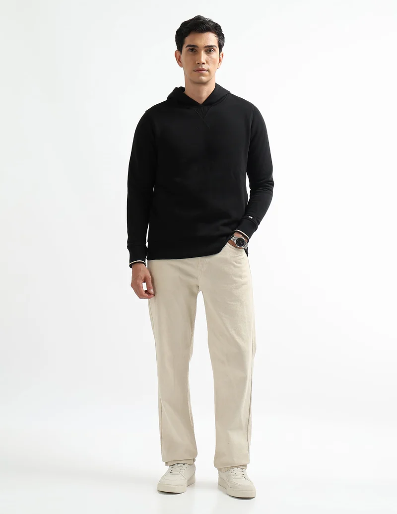 Arrow Black Solid Regular Fit Sweatshirt for Men | Best Price UAE