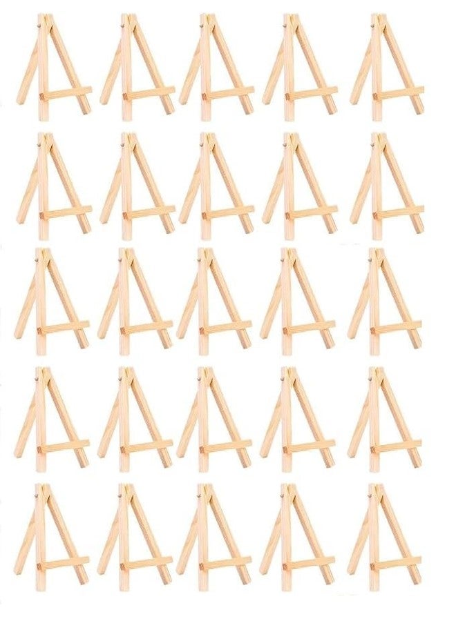KRYTONE® 5 Inch Mini Wood Display Easel Artist Small Wooden Easel Stand Art Craft Painting Triangle Easel Canvas Holder Mini Easels Pack Tabletop Stand for Card Artist Photos Phone Wedding (15PCS)