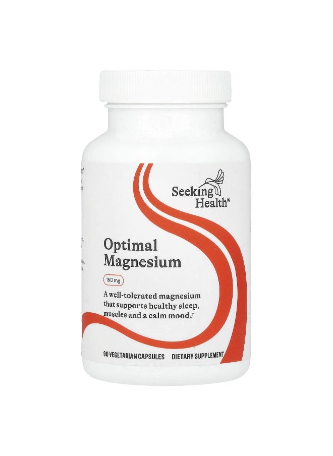 Seeking Health - Seeking Health, Optimal Magnesium, 150 mg, 90 Vegetarian Capsules - Image 1
