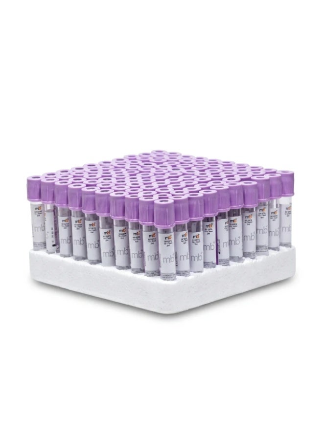 Vacuum Blood Collection Tubes 3ml Purple Top 100PCS – Sterile EDTA Blood Collection Tubes