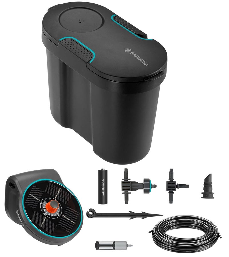 Gardena AquaBloom Solar Watering Set with Water Storage - Image 1