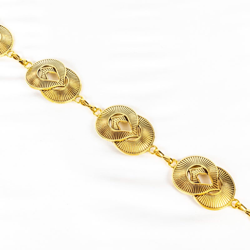 The Black Pearl Accessories Golden Metal Waist Belt For Her - Image 3