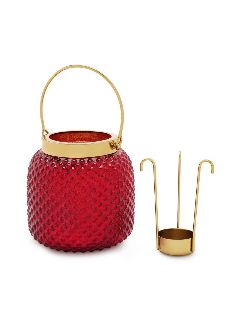 PURE HOME + LIVING Pure Home Living Dotted Glass Tea Light Holder  - Image 4