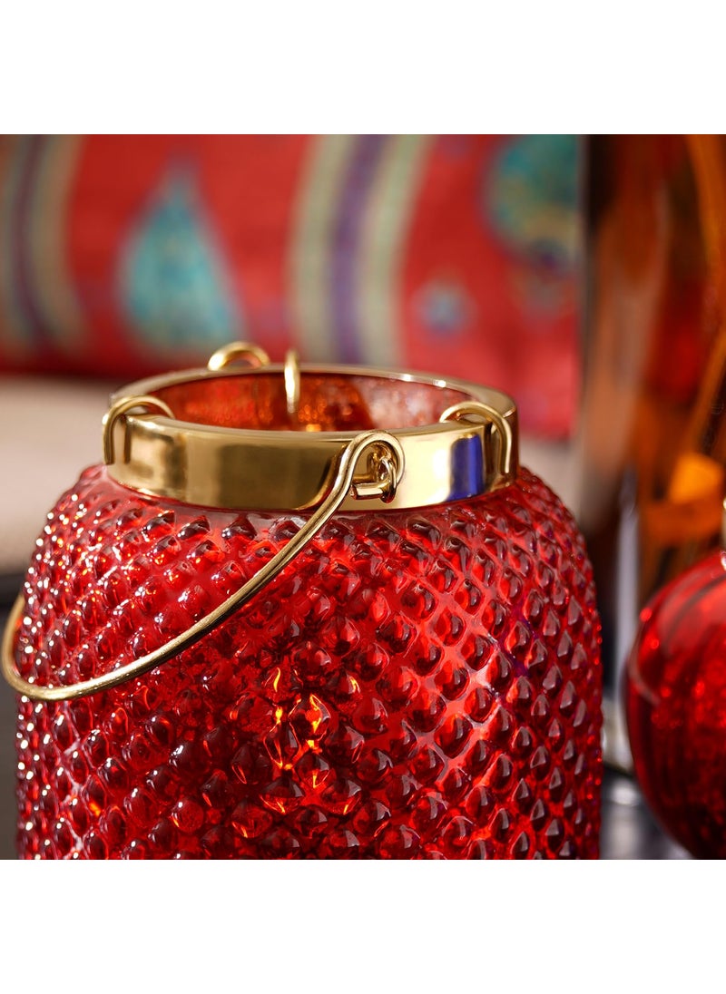 PURE HOME + LIVING Pure Home Living Dotted Glass Tea Light Holder  - Image 2