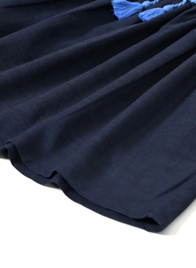BELLA MODA Embroidered Poplin Dress