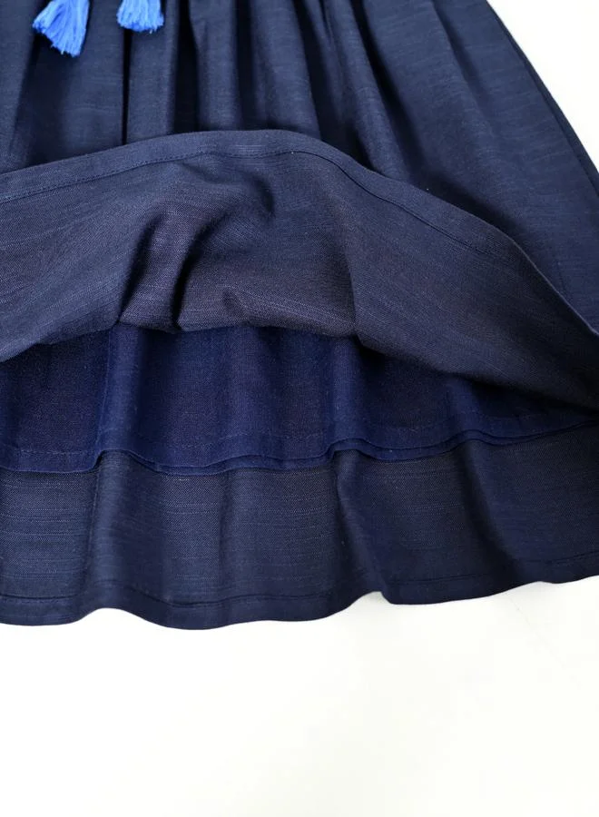 BELLA MODA Embroidered Poplin Dress