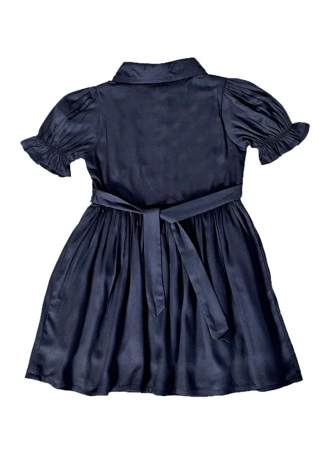 BELLA MODA Embroidered Poplin Dress