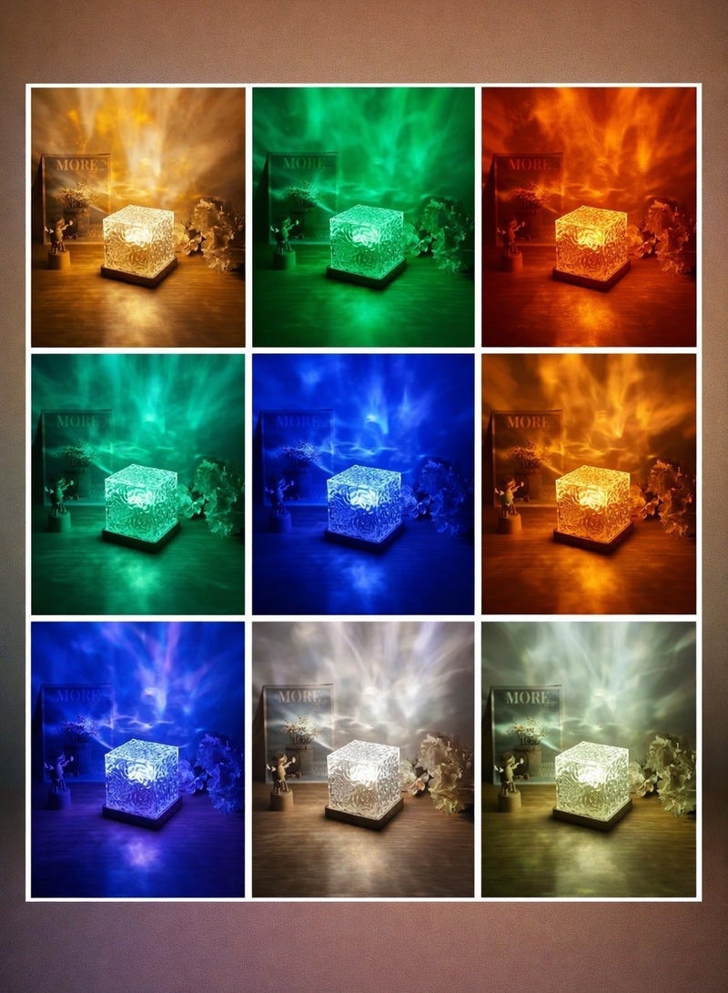 AL THURAYAT Water Ripple & Star Projector Lamp, 16 Colors, Remote Control, Bedroom Ambient Night Light - Image 5