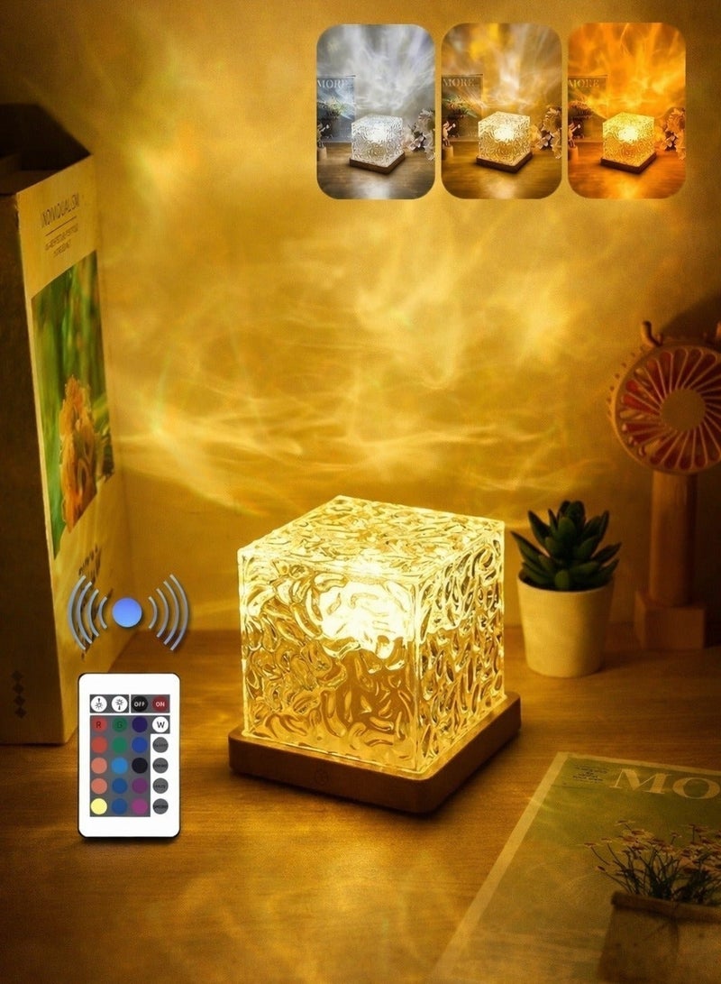 AL THURAYAT Water Ripple & Star Projector Lamp, 16 Colors, Remote Control, Bedroom Ambient Night Light - Image 3