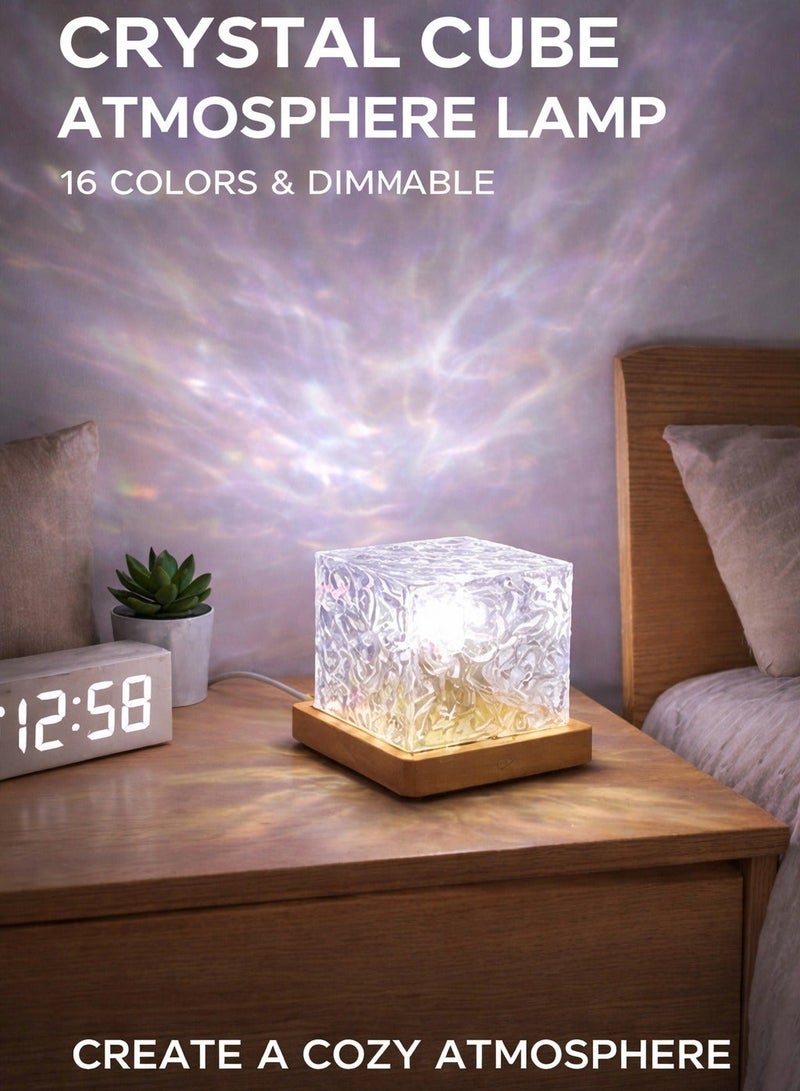 AL THURAYAT Water Ripple & Star Projector Lamp, 16 Colors, Remote Control, Bedroom Ambient Night Light - Image 4