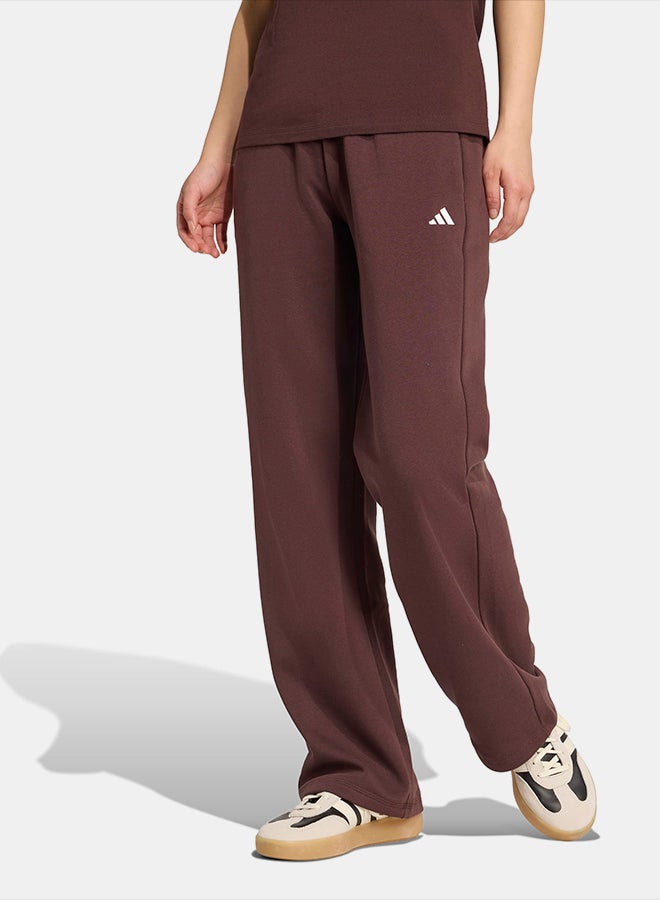 Adidas Essentials Small Logo Feel Cozy Open-Hem Joggers - Image 1