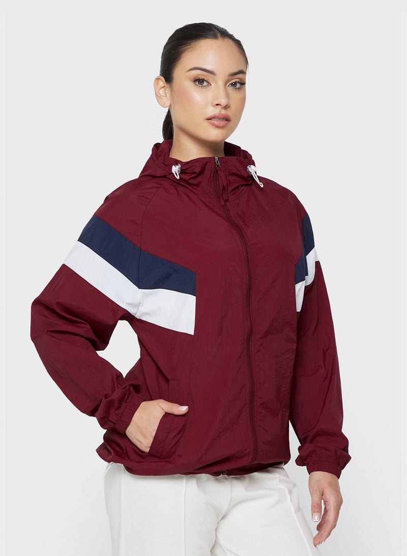 فورورد جاكيت طويل بغطاء رأس للمشي لمسافات طويلة - Image 1