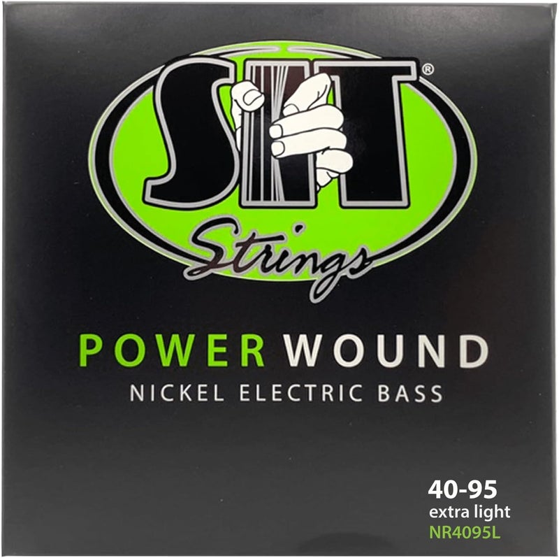 Power Wound Nickel Bass Guitar Strings (S.I.T.), 4-String Bass Extra Light 40-95, NR4095L