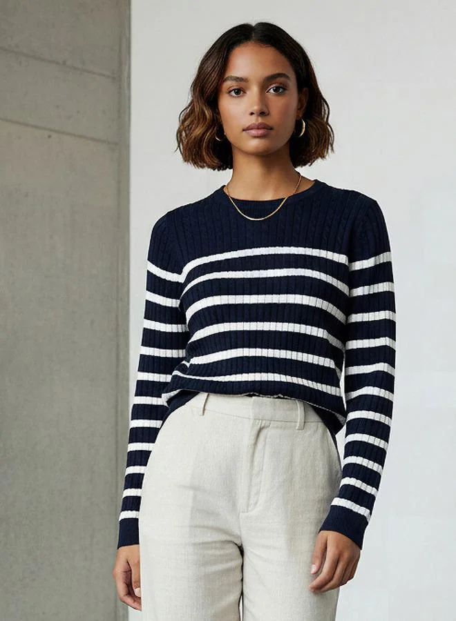 Splash FAV Striped Crew Neck Sweater